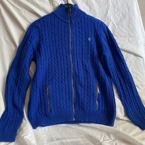 Lauren Ralph Lauren zip up cable knit sweater